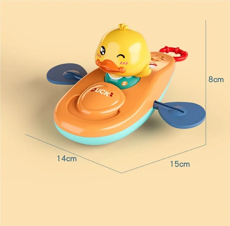 Best-Selling Overseas Model: Pull-String Little Yellow Duck Kayak Bath Toy, No Batteries Needed, Children's Water Play Toy, Early Education Educational Toy, Stress-Relief Item, Fun Bath Time Gift, High-Quality and Safe Abs Material, Stable Buoyancy Design, Parent-Child Interactive Bath Toy, Soothes Baby's Crying, Relieves Emotional Stress, Solves the Problem of Baby's Resistance to Bathing, Noise-Free and Non-Disturbing for Home Use, Suitable for Children Aged 3 and Above