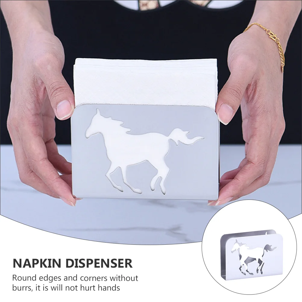 

1 pc Stainless Steel Rustproof Napkin Holder Dispenser Stand For Bar Hotel Restaurant Silver Small Space Saver Napkin Rack