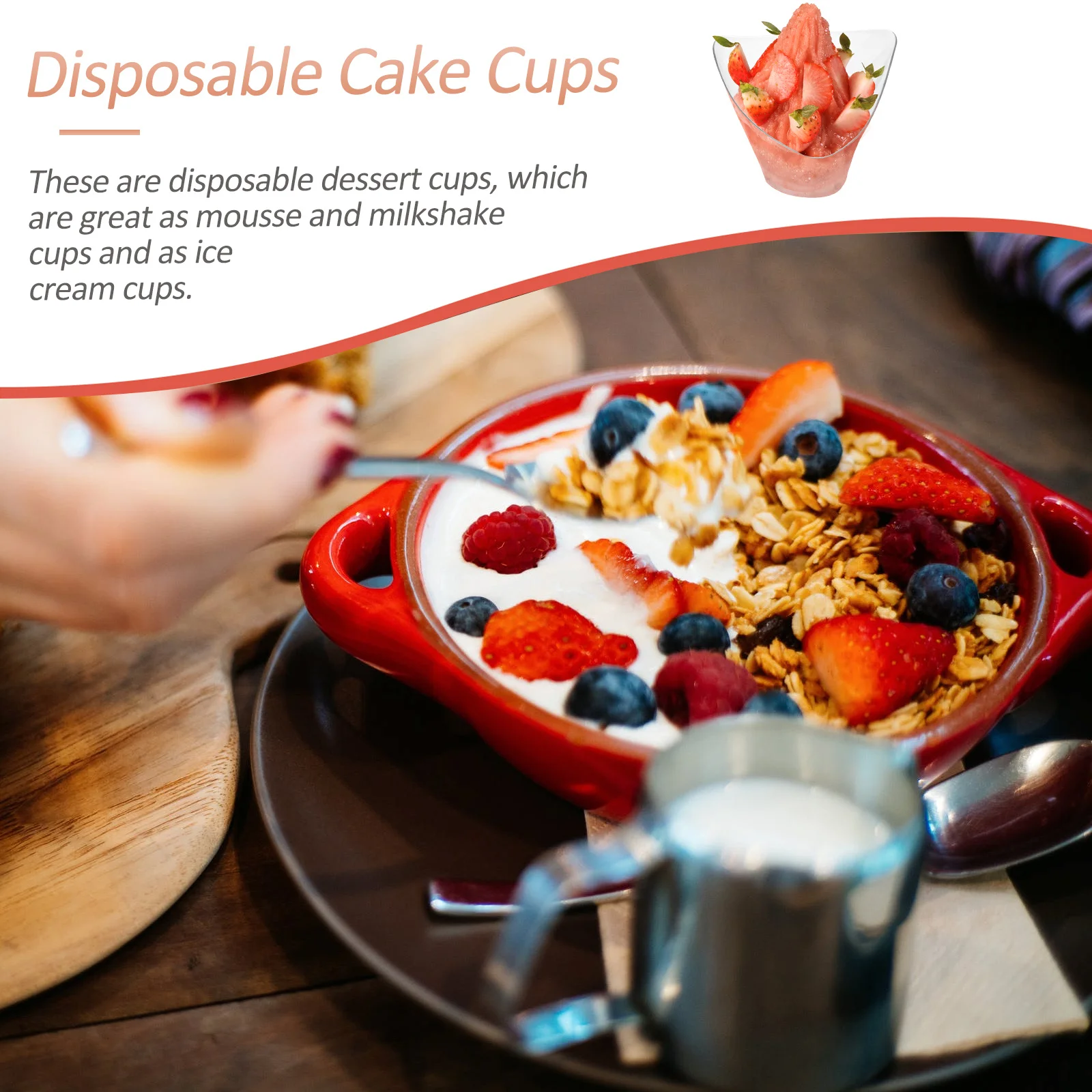 

20pcs Dessert Cups Premium Plastic Disposable Mousse Cups For Party Wedding Birthday Banquet Gathering Pudding Ice Cream Cup