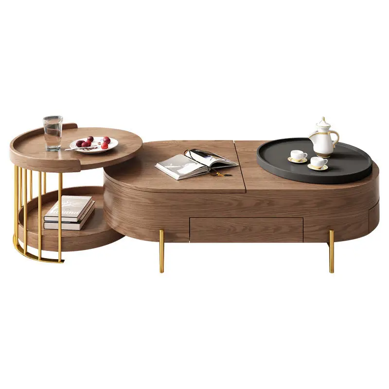 Multifunctional folding lift coffee table to dining table wooden table mesas de centro mesa plegable