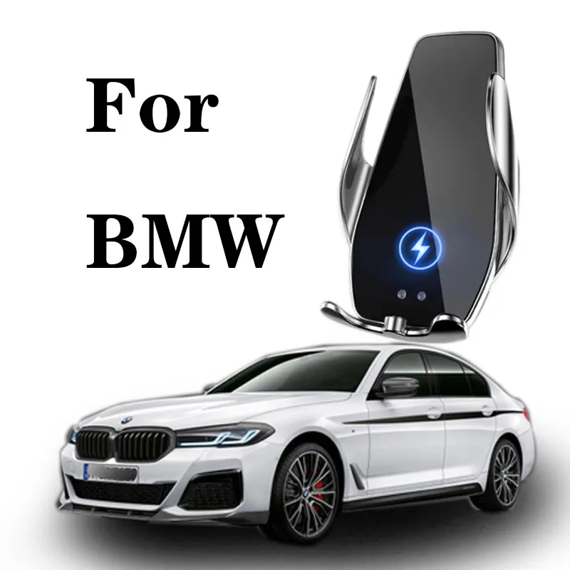 For BMW 3 6 Series Car Phone Holder Wireless Charge 20W Mobile Phones Mount Navigation Bracket GPS Support 360