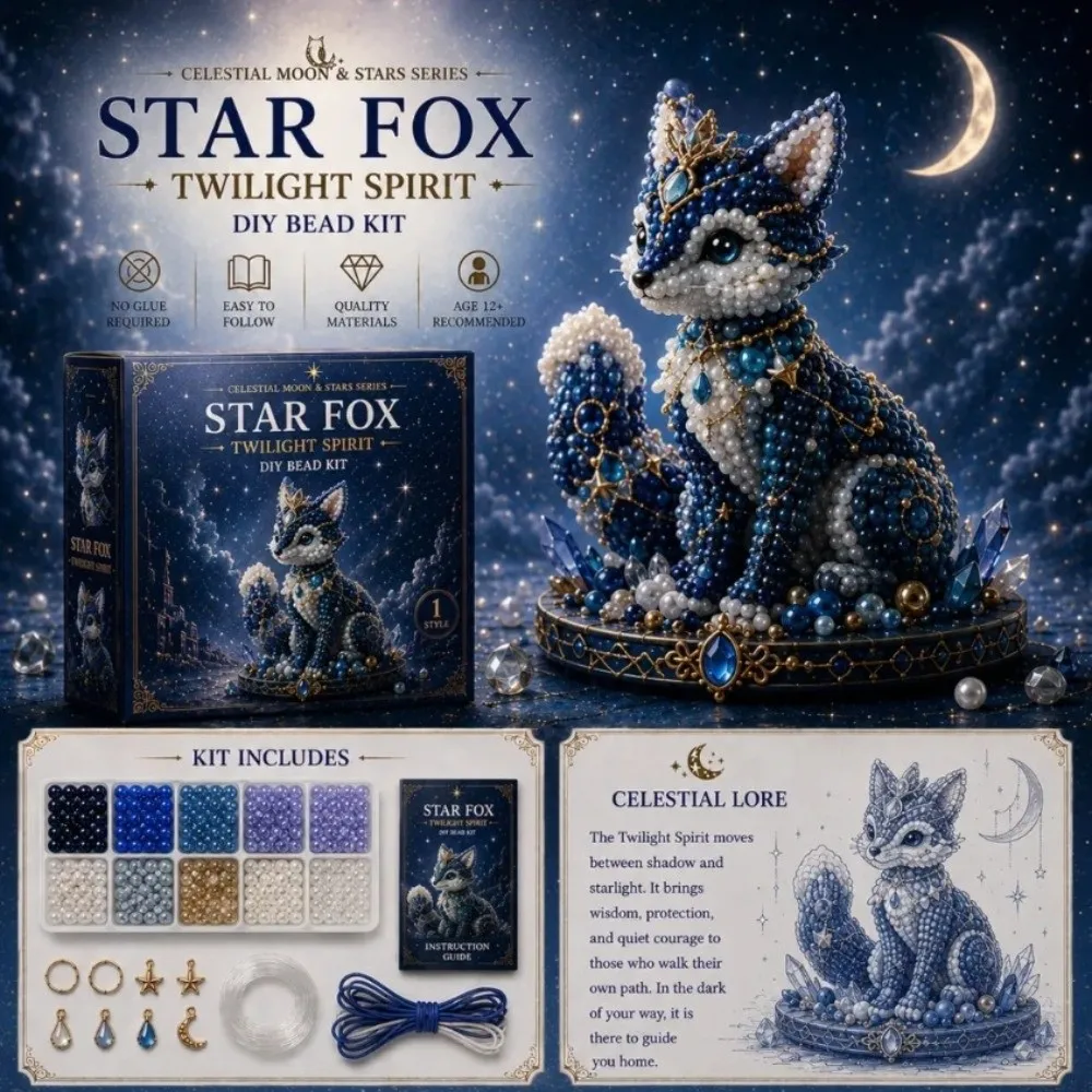 3D Design Animal Guardian Beading Kit Animal Shape Material Package Animal Bead Set Handmade with Colorful Beads Bead Craft Set