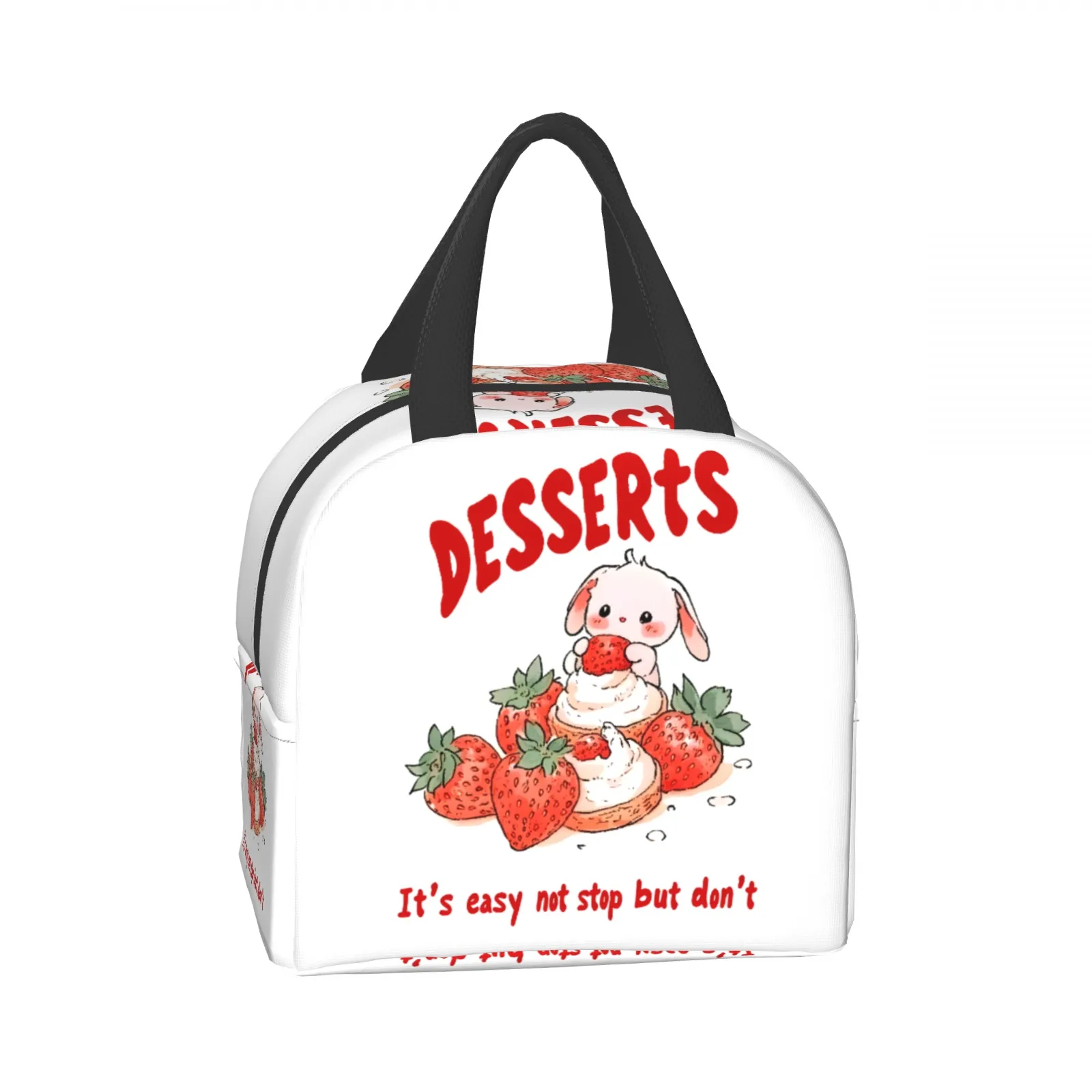 

Dessert Funny Bunny Lunch Bag Women Men Cooler Thermal Insulated Lunch Boxes for Adult Office Children Laptop Bag Back to School