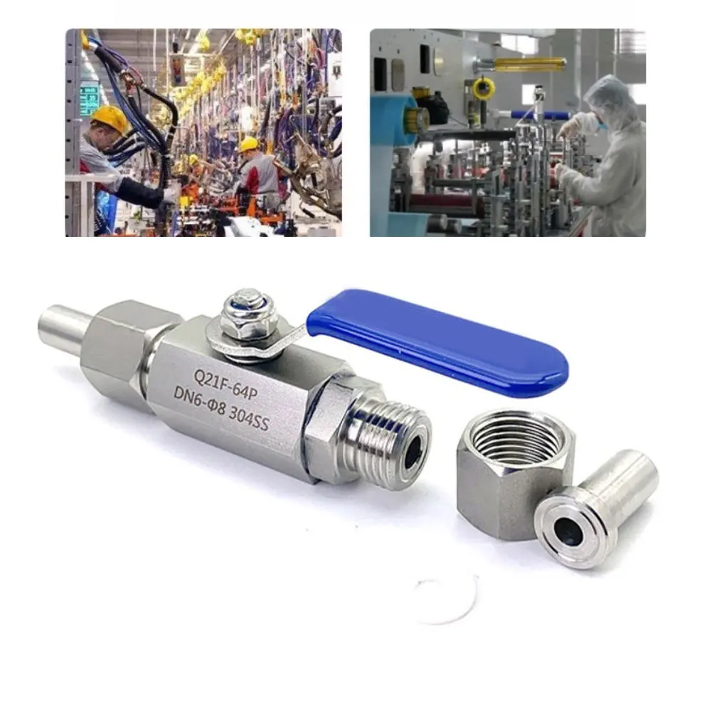 تركيب الاتحاد 304 صمام كروي أنظمة خطوط الأنابيب الصناعية تصميم اتصال الاتحاد أنبوب ملحوم مزدوج متوافق مع 0-120 درجة مئوية