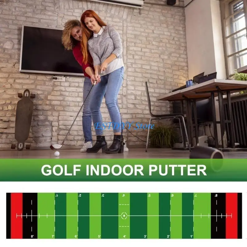 

G6DE Golfs Putting Green Mat for Indoor Golfs Putting Mat Golfs Training Practice Equipment Home Office Golfs Training Tool