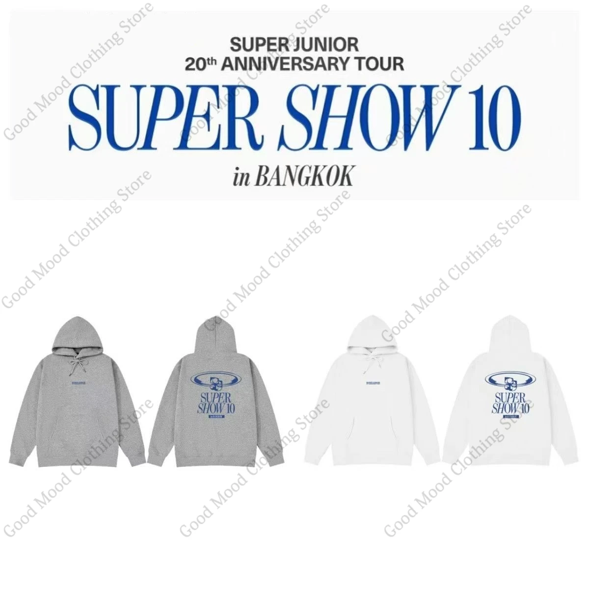 

Толстовки с капюшоном SUPER JUNIOR SUPER SHOW 10 BANGKOK, такая же толстовка высокого качества, осенняя толстовка с капюшоном SuperJunior, одежда для 20-летия
