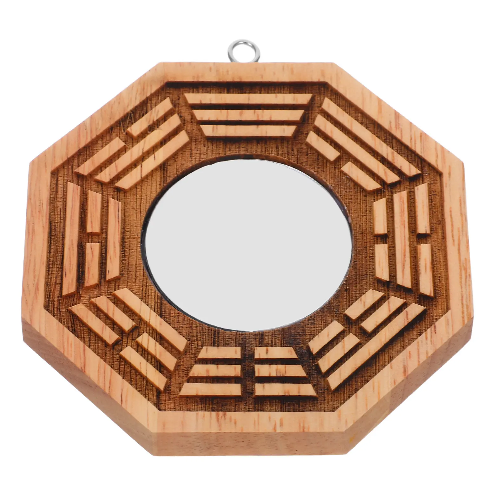 

Традиционное китайское деревянное выпуклое зеркало Багуа для фэн-шуй: талисман для дверей, балконов, дома и офиса, для защиты и процветания