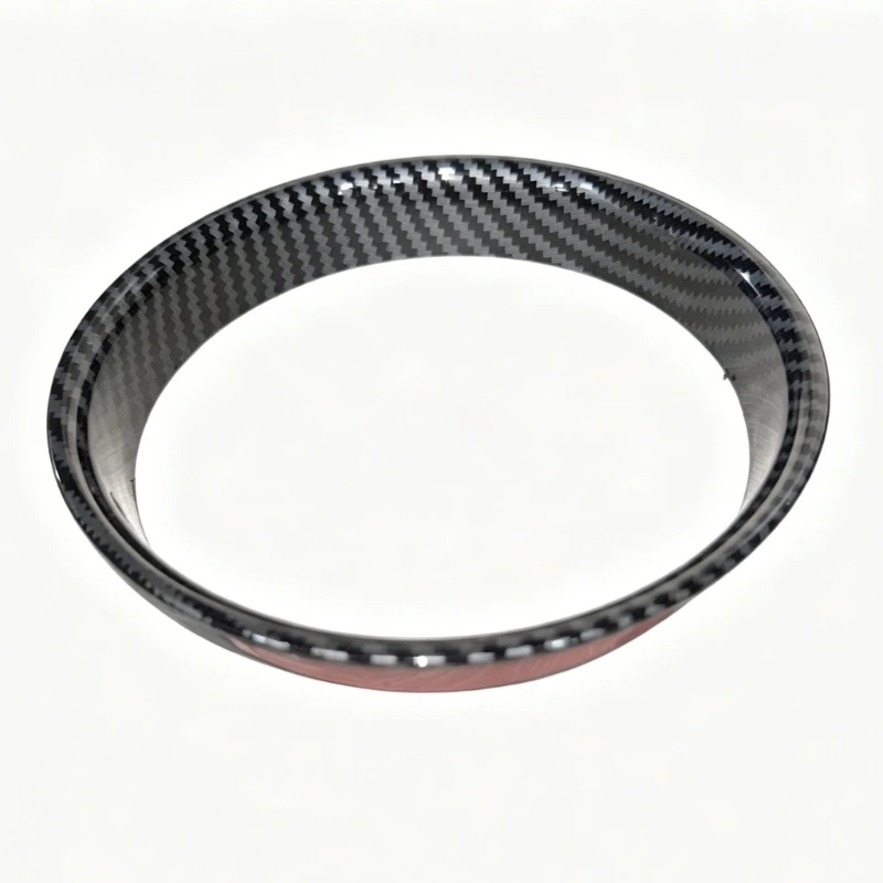 Gear Lever Base Trim Carbon Fiber ABS Cabin Accent with Adhesive Backing for F55 F56 F57 Interior Wear Coverage and