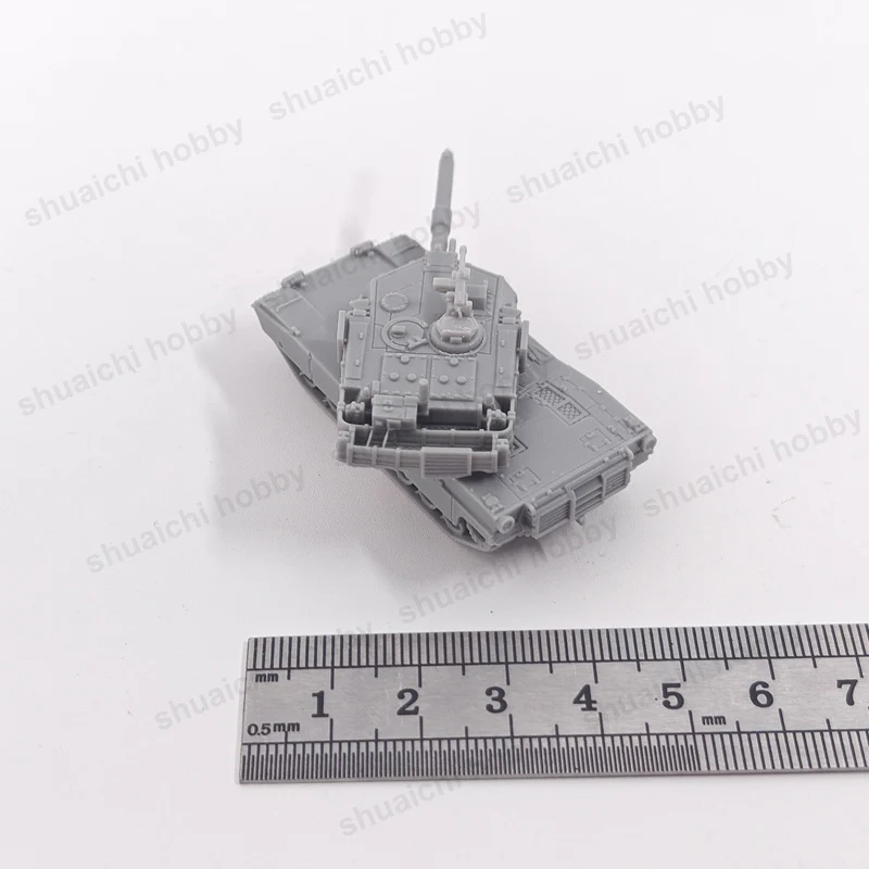 5PCS M1A1 Main Battle Tank Model Kit 1/144 Scale 3D Printed Simulation Armored Vehicle Military Classics Static DIY Resin Toys