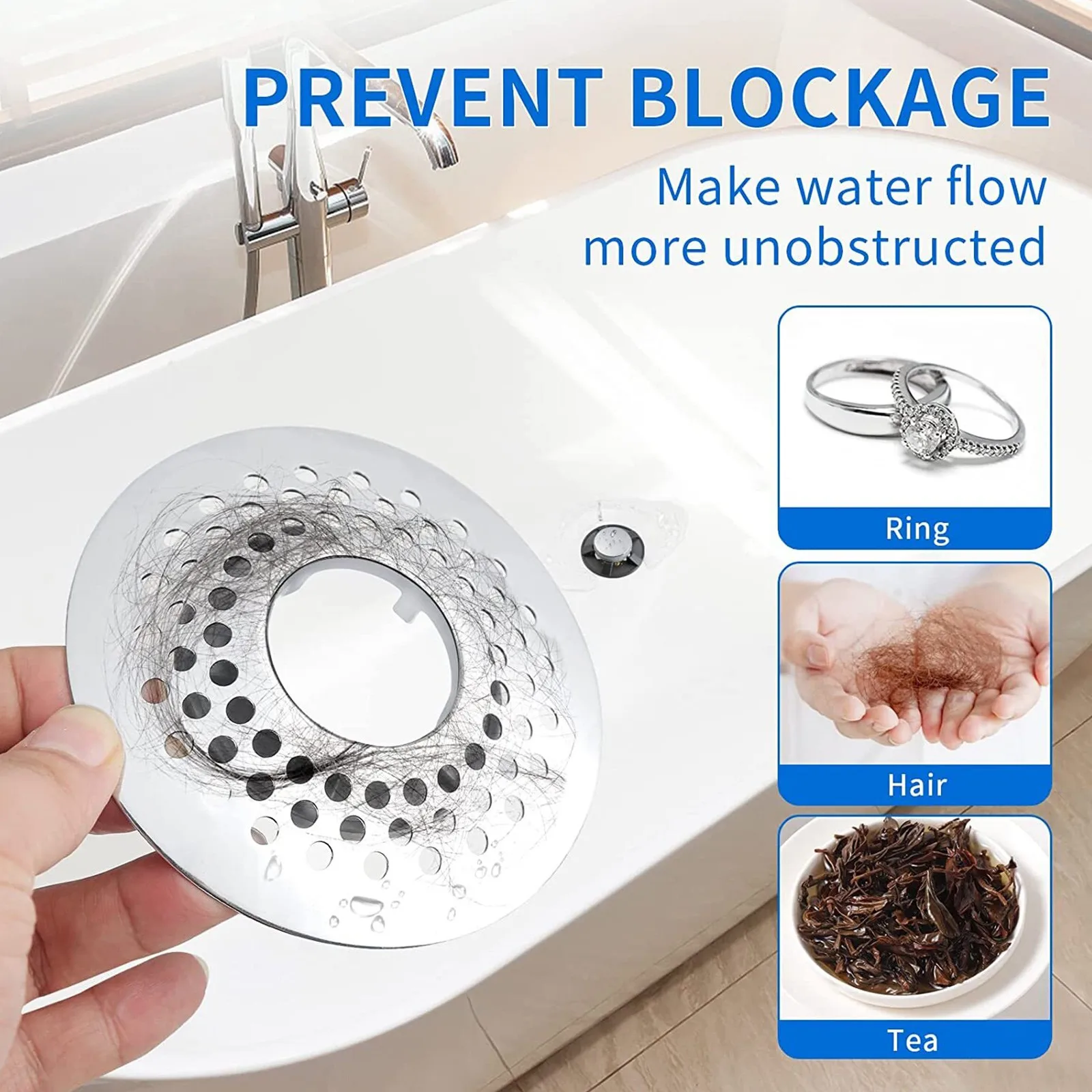 

Bathtub Hair Filter Bathtub Bounce Core Drain Device Foot Operated Shower Room Drain Bathroom Washbasin Drainage Filter
