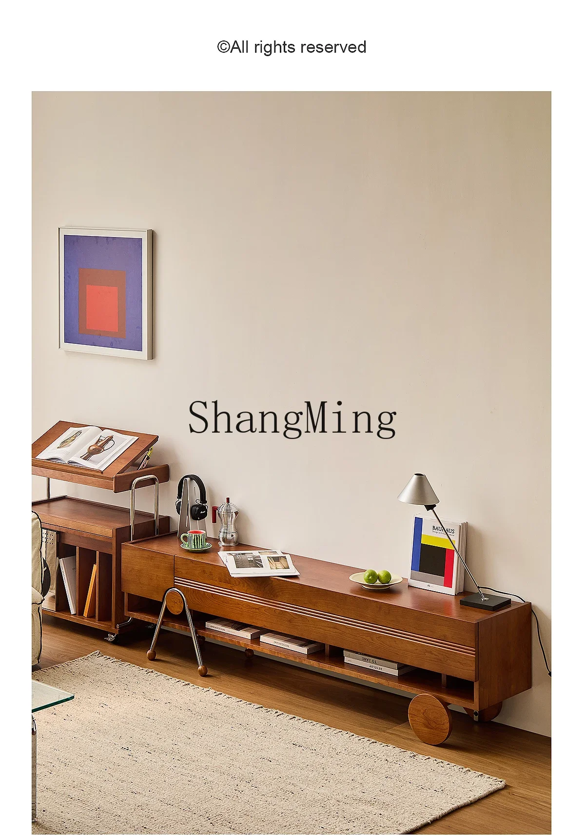 

CL retro cherry wood living room home medium and ancient style floor storage locker