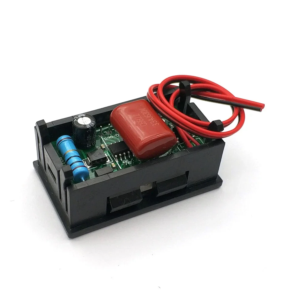 Mini voltímetro de 0,56 pulgadas, pantalla Digital LCD, Panel medidor de voltaje, herramienta portátil con dos cables, CA 70V-500V