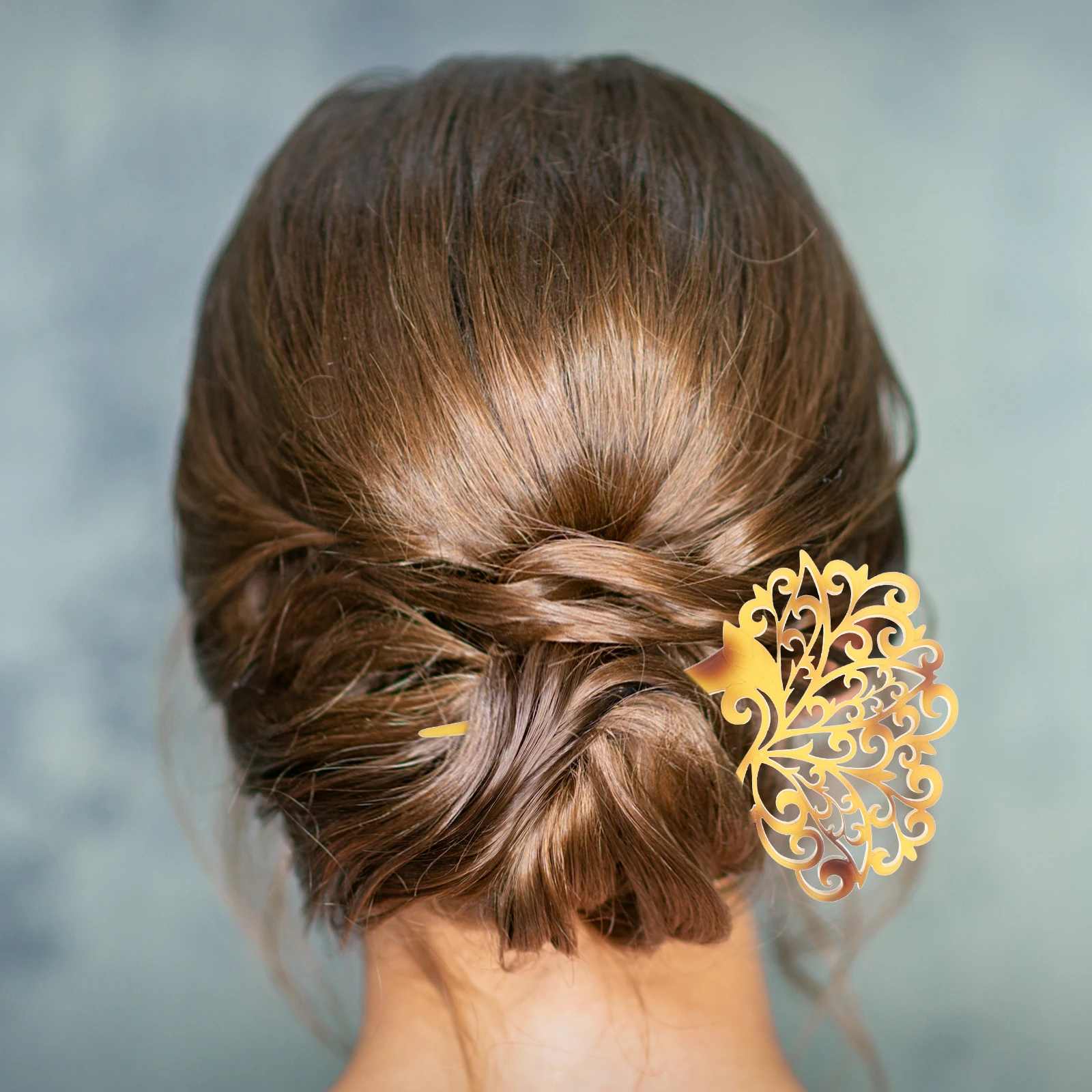 

Peacock Bloom Stick Acrylic Vintage Chinese Updo Chignon Pin For Long Thick Hair Bun Fork Women Hair Accessories