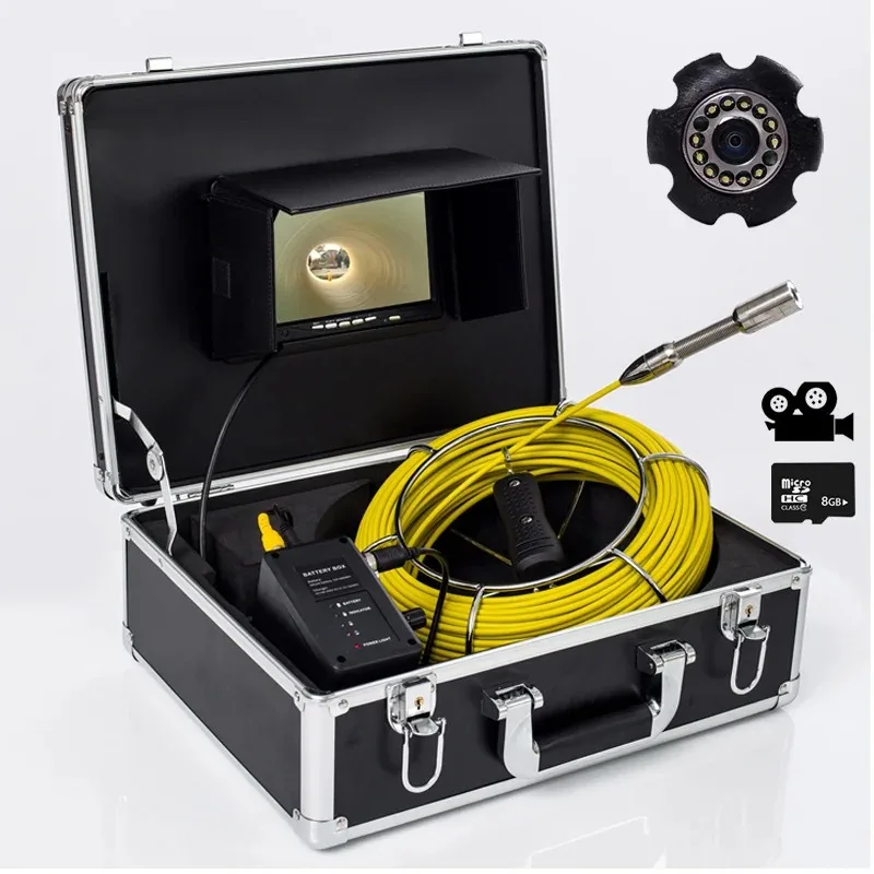 Guangdong 5Mm Thickness 20-200m Customized Length Cable Endoscope Waterproof Underwater Pipe Inspection Camera  for Pipe Lines