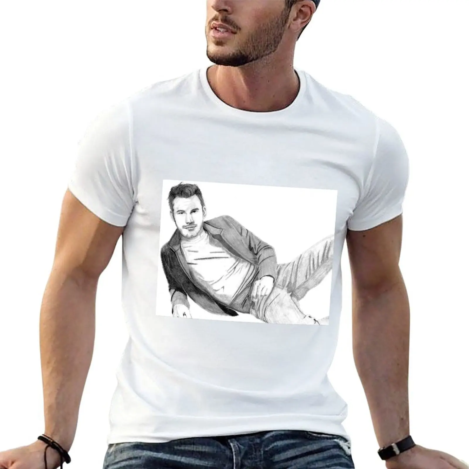 

Chris Pratt T-Shirt mens graphic t shirts cotton tshirt 100% man t shirts graphic T-shirt