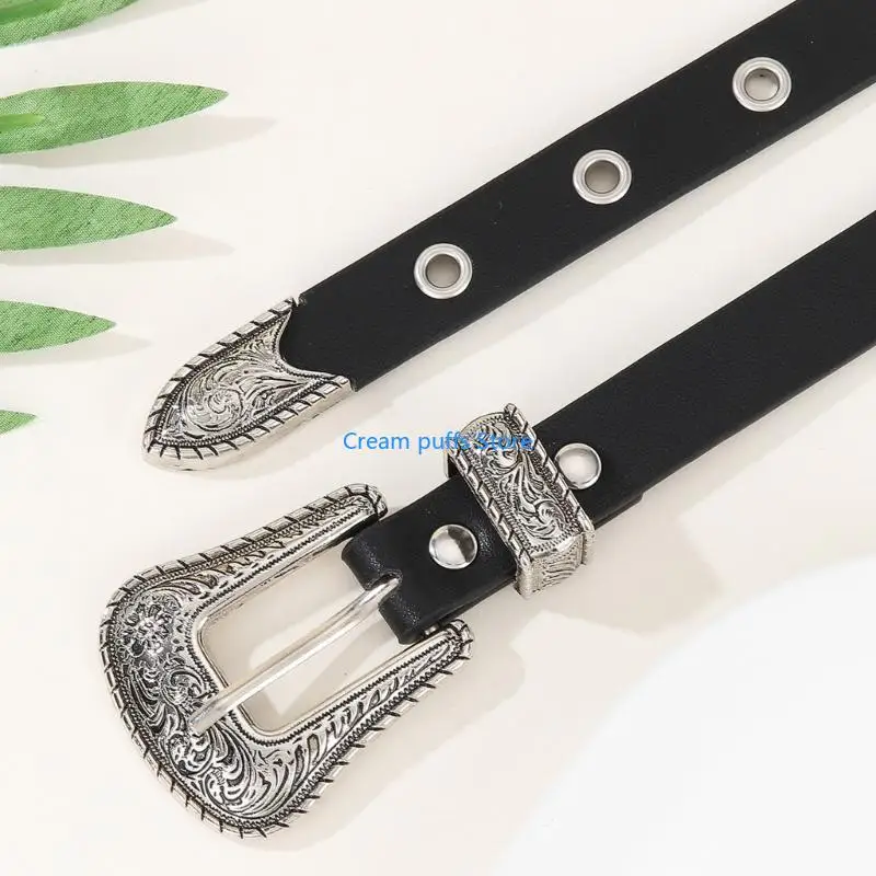50LE Comfortable Light weight Belt Trendy Star Buckles Waist Belt Women Waistband for Everyday Wear
