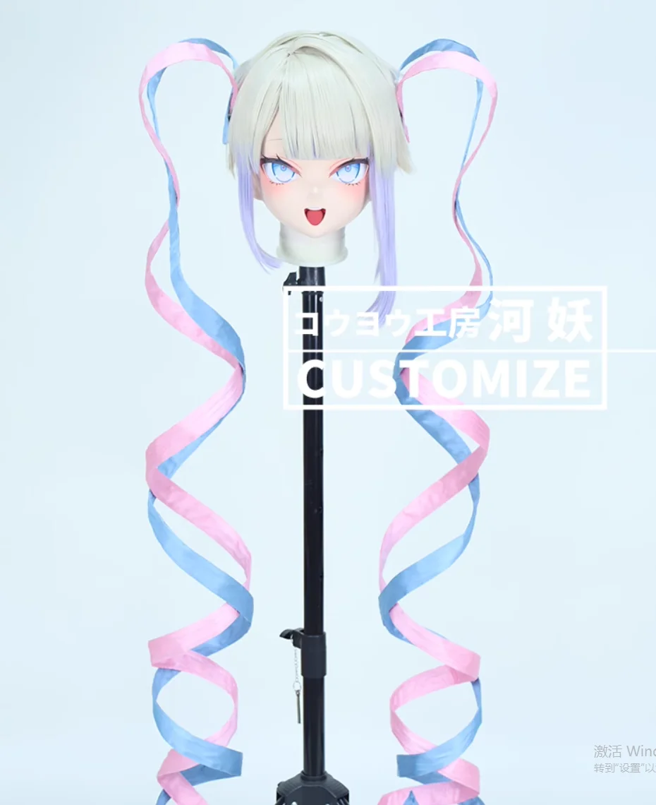 

C-1018 на заказ, полная голова, смола, мультяшный косплей, японский персонаж, аниме, ролевая игра, трансвестит, маска кигуруми с задней оболочкой