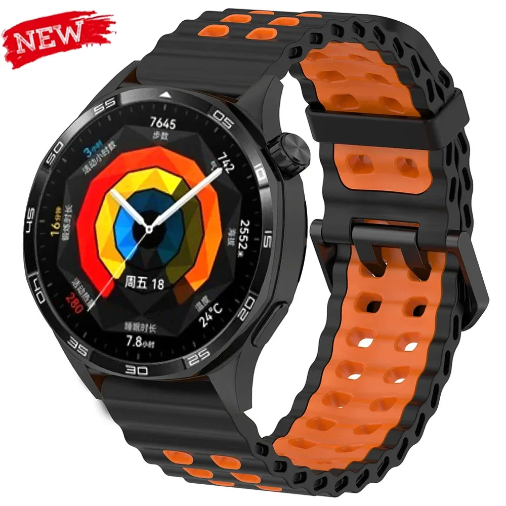 Ocean Silikonarmband für Huawei Watch GT5 5Pro GT4 46 mm Ersatz 24 mm 22 mm Armband für Samsung Galaxy Watch 3 45 mm Gear S3