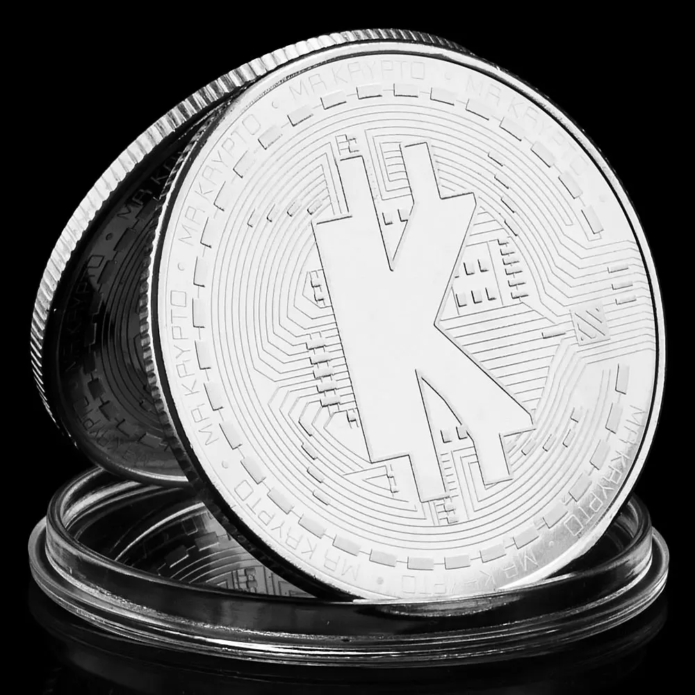 Krypto Coin Physical Cryptocurrency Coins Silver Plated Souvenirs and Gifts Crypto Commemorative Coin