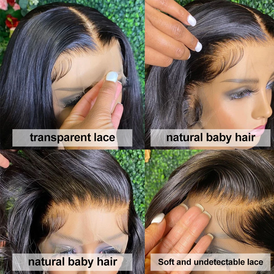Body Wave Lace Front Wig 13X6 100% Human Hair 13X4 Transparent Hd Lace Frontal Wig 30 40 Inch Brazilian Pre Plucked Black Wigs image 5