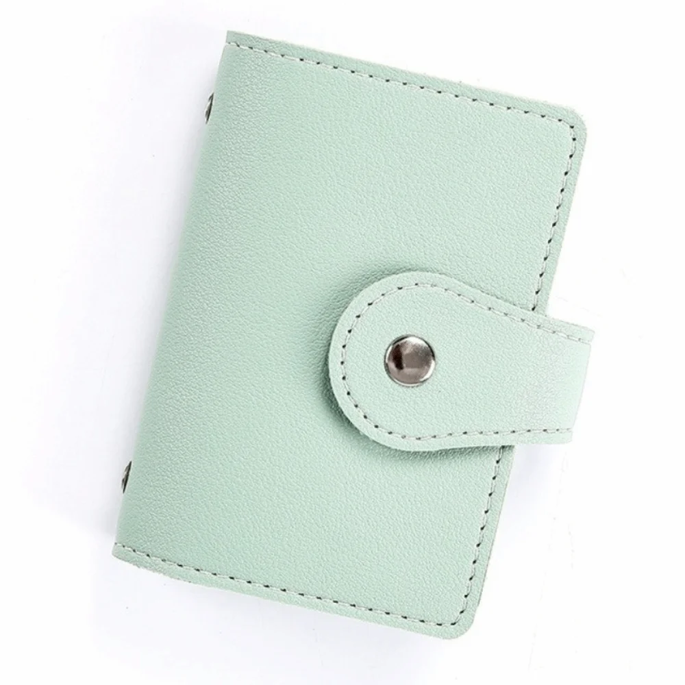 Portable 26 Slots Card Holder Bag RFID Blocking Simple Credit ID Card Organizer Wallet PU Leather Pocket Case for Women Men