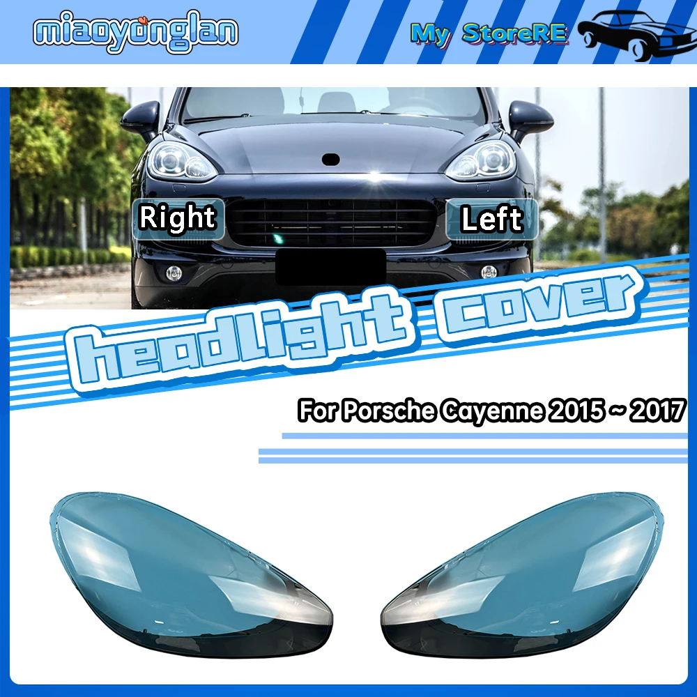 

For Porsche Cayenne 2015 2016 2017 Transparent Headlight Cover Lampshade Headlamp Lamp Shell Plexiglass Replace Original Lens