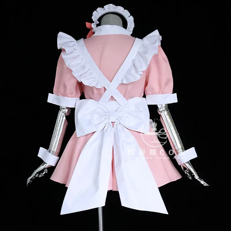 Blue Archive Shimoe Koharu Cosplay Costume Wig Maid Dress Wings Halo Headwear Halloween Party Carnival Roleplay Maid Cafe Outfit - view 4
