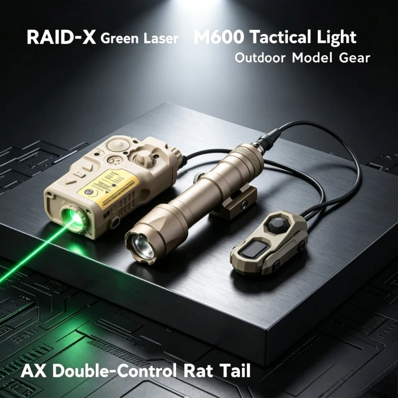 20mm Rail‑Compatible Adjustable Green Light Module Steady‑Strobe Mode For Outdoor Hobby Game Assembly Gear