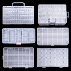 Transparent Nail Art Organizer Box Glitter Rhinestones Gems Storage Case Box DIY Jewelry Beads Embroidery Organizer Containers
