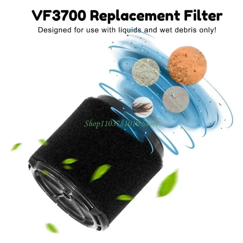 U55D 2Pcs Professional Cleaning Filter HEPA Filter for VF3700 WS0301VA WS0400DE WS14045 Handheld Vacuum Washable Filter