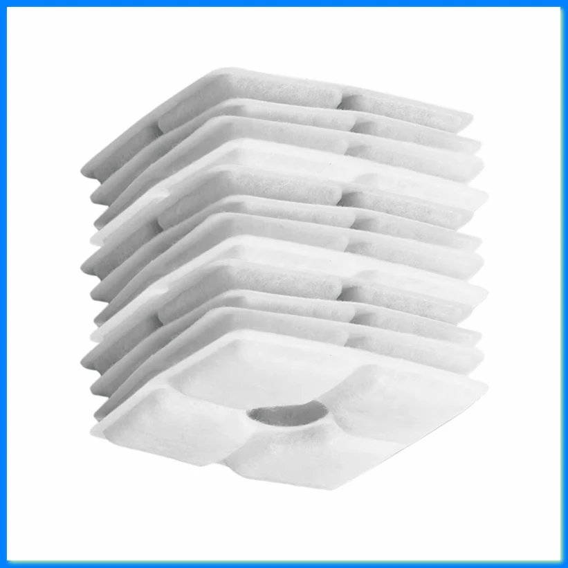 12 Pcs Replacement Fliter Triple Filtration Dog Drinking Fountain Filter Square 125mm for Pet Cat Dog Fountain Dispenser-A57M