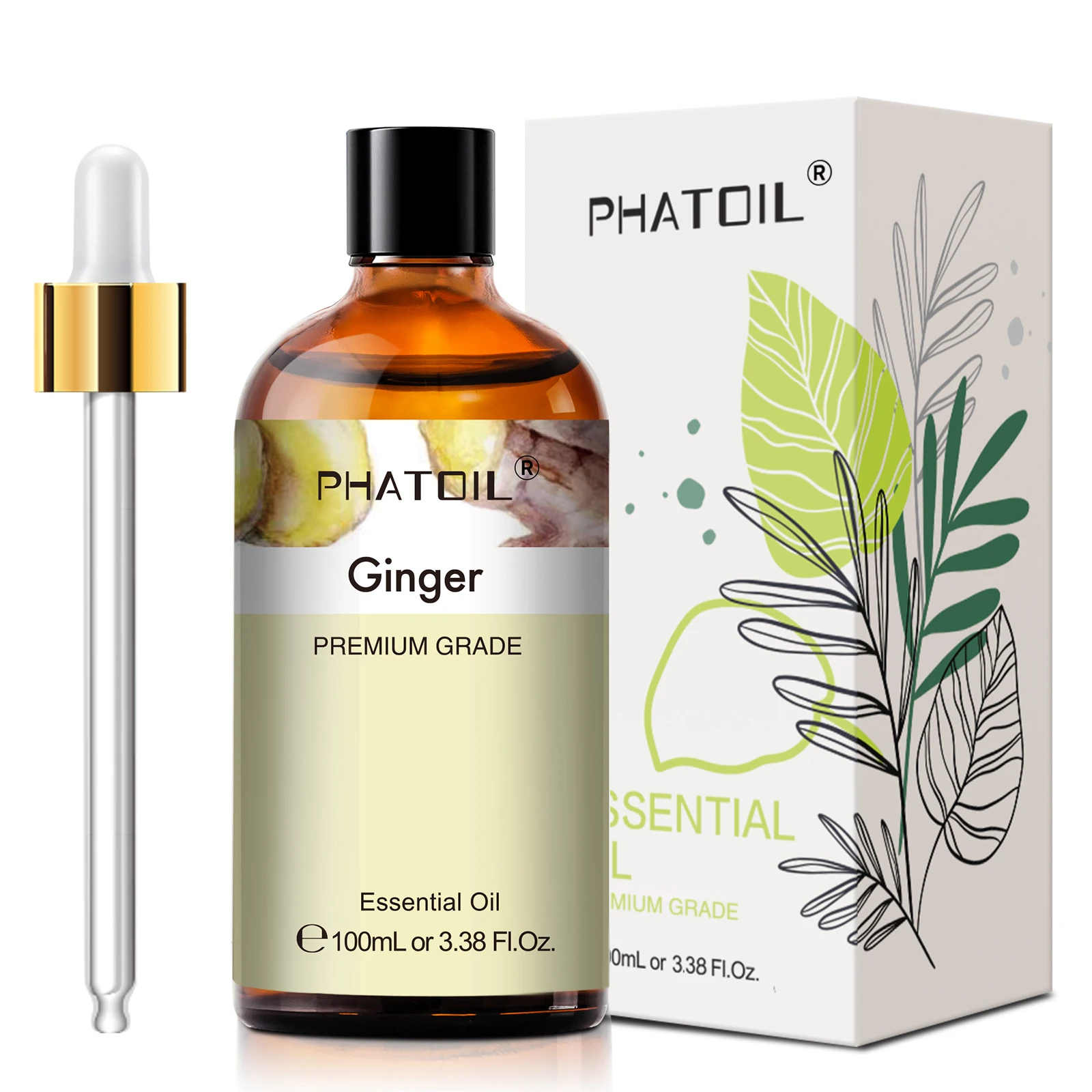PHATOIL Premium ätherische Öle, 100 ml, Zimt, Rosmarin, Grapefruit, Ingwer, reines ätherisches Aromatherapie-Öl für Diffusor, DIY-Seife – Detail 3