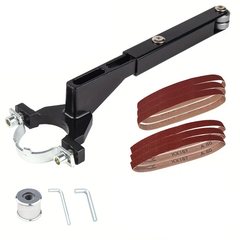 

ABSS-Mini Sander Polishing Machine Grinder,Angle Grinder Modified Belt Sander Accessories Suitable For 125Mm Angle Grinder
