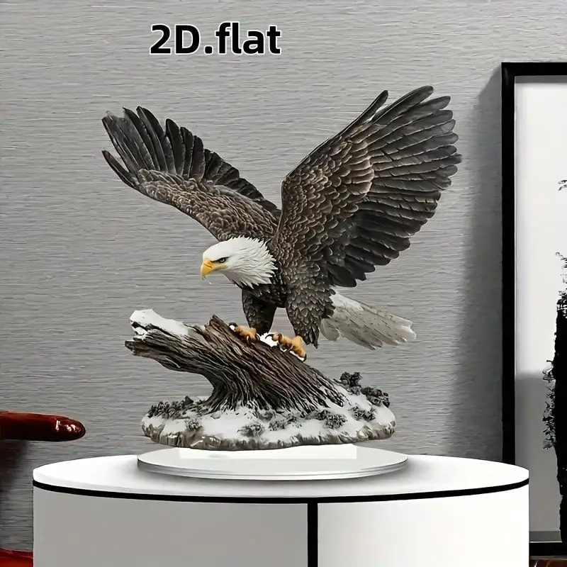 1PCS Eagle Desktop Decoration Statue Ideal Office Decoration Living Room Decoration Perfect Holiday Gift for Family and Friends