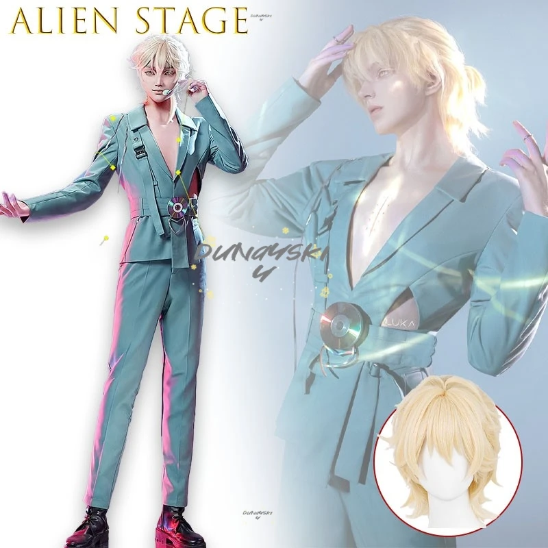 

Alien Stage Round 7 Luka Cosplay Costume Wig Uniform Women Men Halloween Carnival Party Play Role Outfit Men Idol Party Clothes