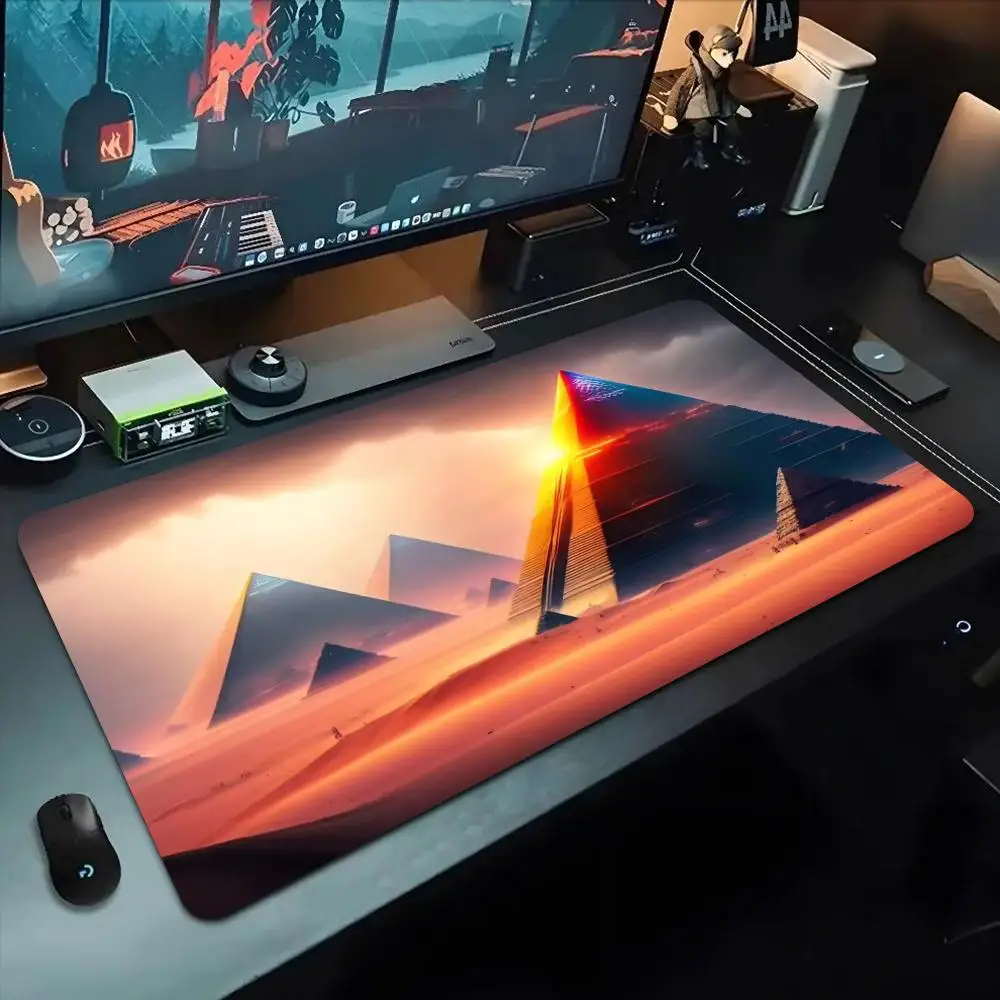 

Коврик для мыши с изображением пирамиды, 500X1000 мм, большой игровой коврик для мыши, геймерский XL, резиновый коврик для клавиатуры отаку, коврик для ноутбука, стола