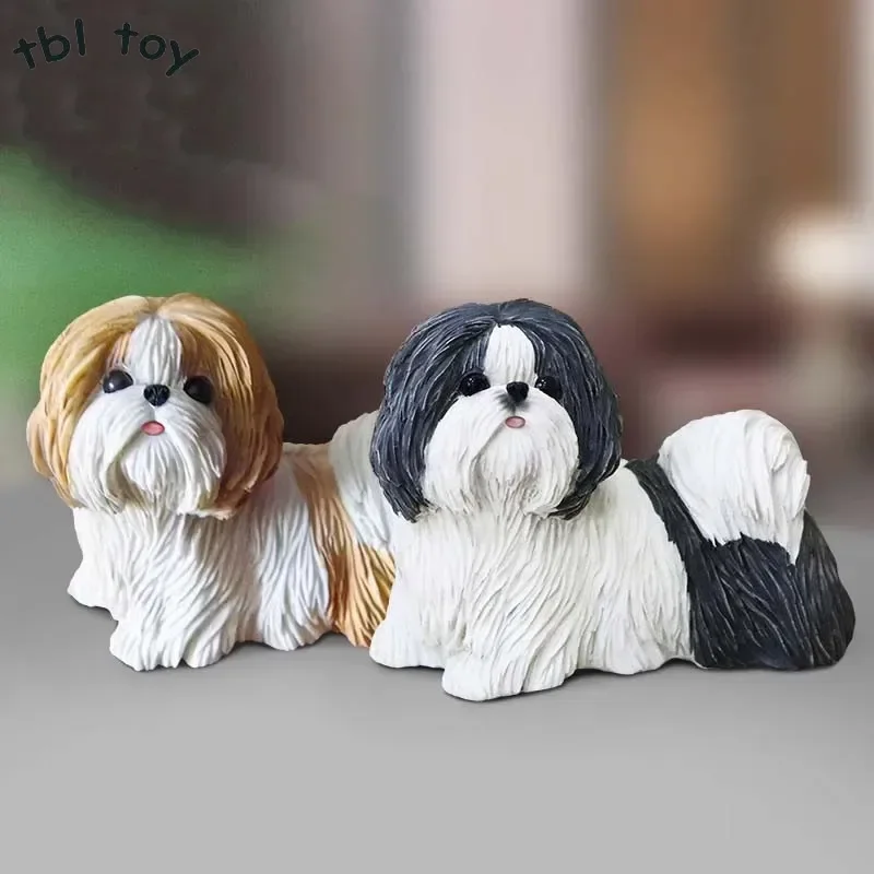 1/6 Scale Cute Shih Tzu Pet Simulation Puppy Model for 12 Inch Handcraft Toy Action Figures