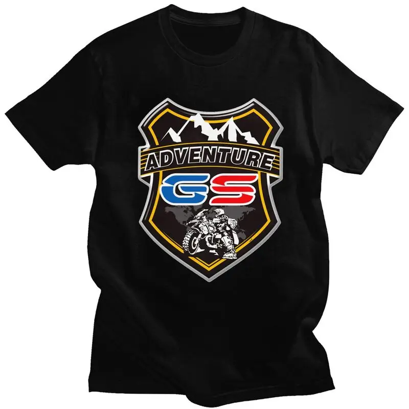 Custom GS Motorcycle Adventure T Shirts for Men 100% Cotton Tees Motorrad Biker Tshirt Fashion T-shirt Clothing
