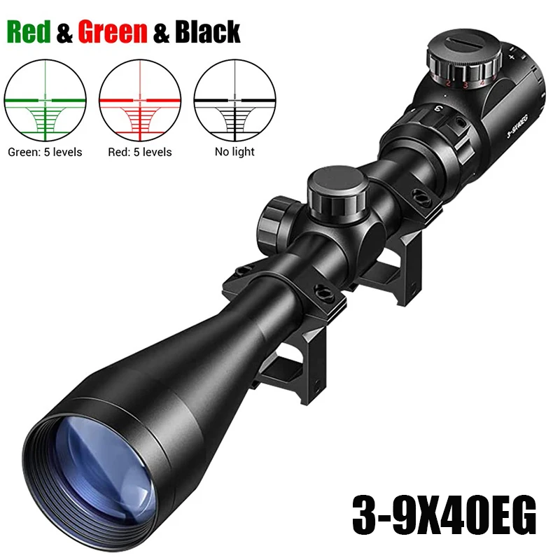 3-9X40EG Hunting Riflescope Compact Optical Telescopic Sight 20/11mm Rail Rifle Carbine Aiming Scope Weaopn Gun Accessories