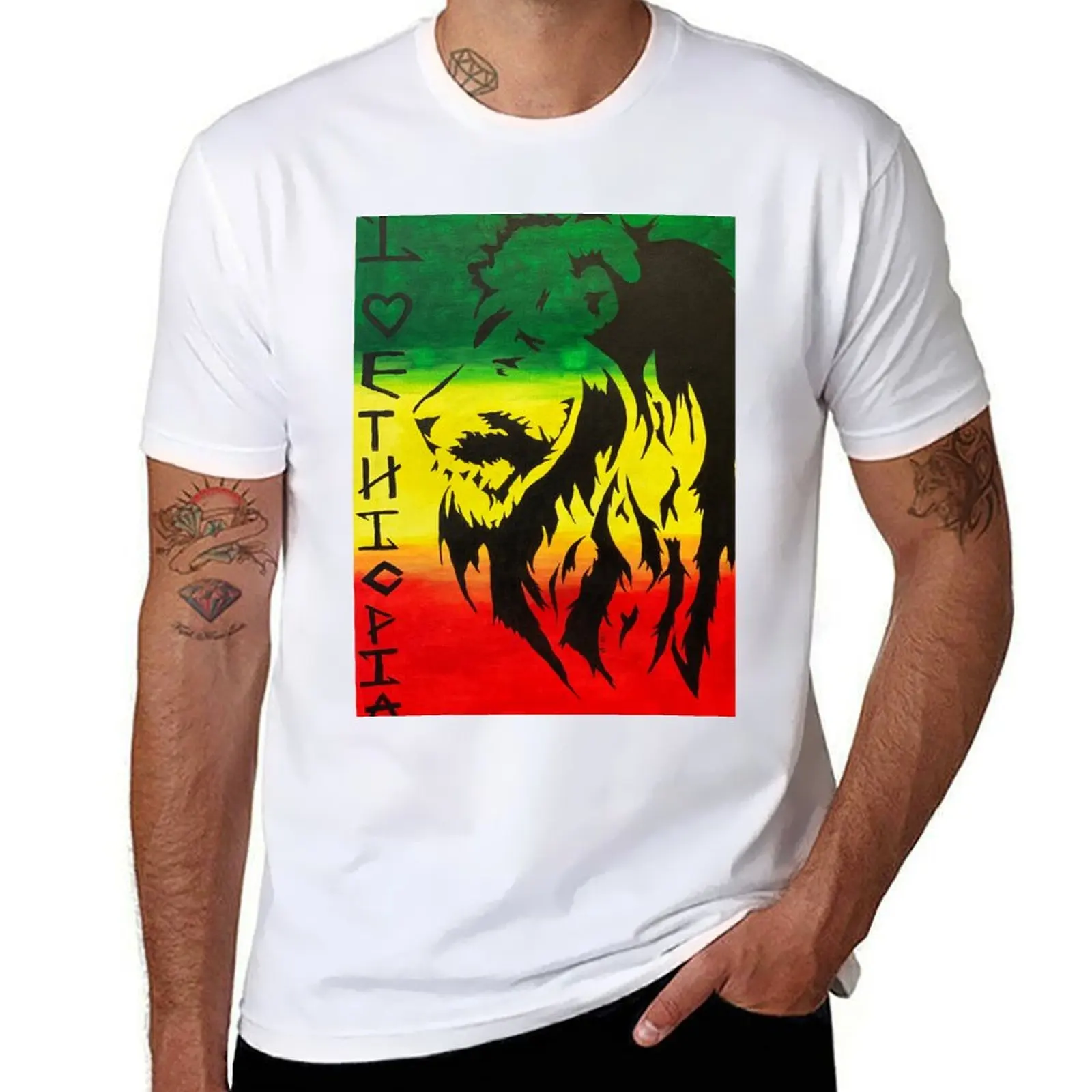 

I Love Ethiopia T-Shirt man t shirts high quality luxury brand man t shirt summer T-Shirt