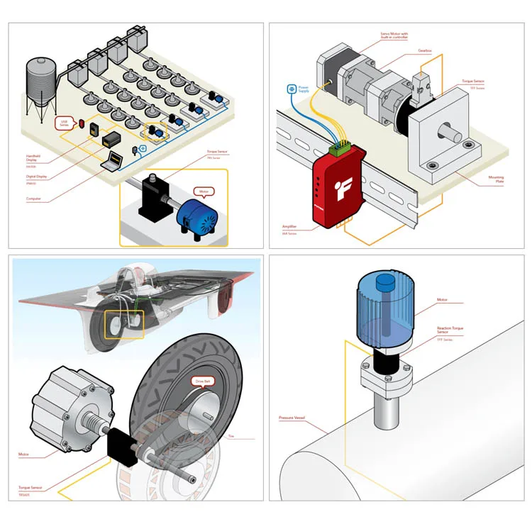 5Nm, 100Nm, 200Nm, 500Nm Shaft Rotary Torque Sensor