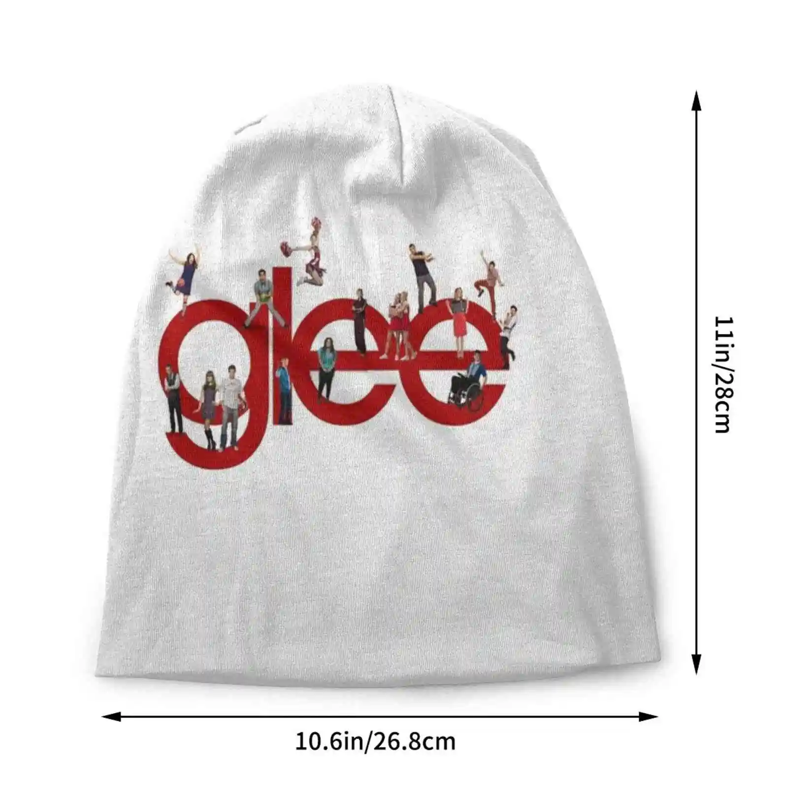 Glee Logo With The Cast Knitted Hat Warm Beanie Outdoor Caps Glee Cast Lea Cory Monteith Naya Rivera Brittana Finchel Rachel