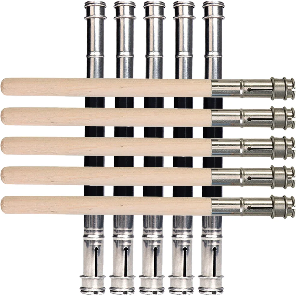 

10 Pcs Supplies Pencil Extender Wooden for Holder Lengthen Extension Holders Short Extenders Metal Artist Child Office