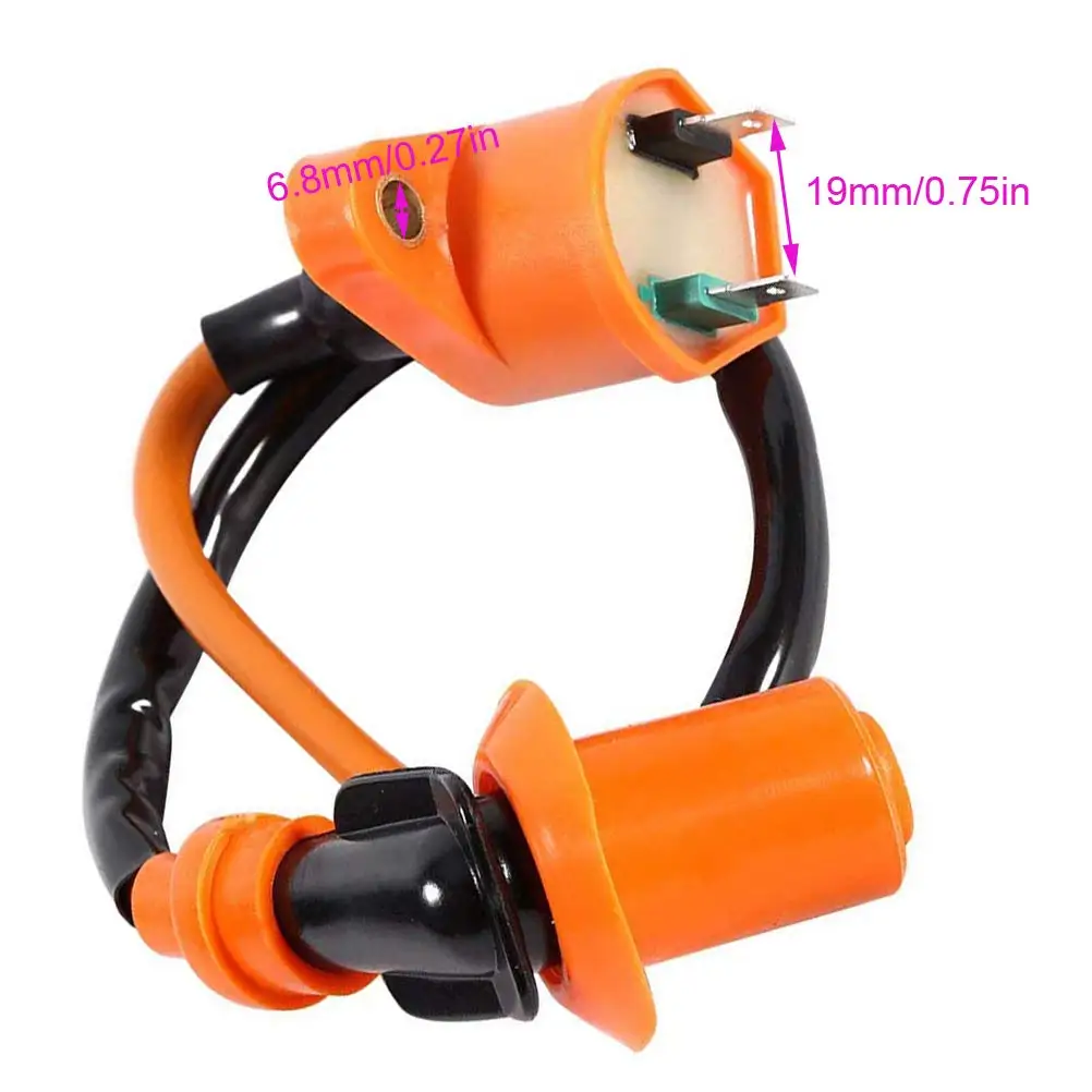 Bobina de encendido de carreras de alto rendimiento, bujía de electrodo CDI de 6 pines y 3 para piezas de patinete ciclomotor ATV GY6 50Cc 150Cc 125Cc