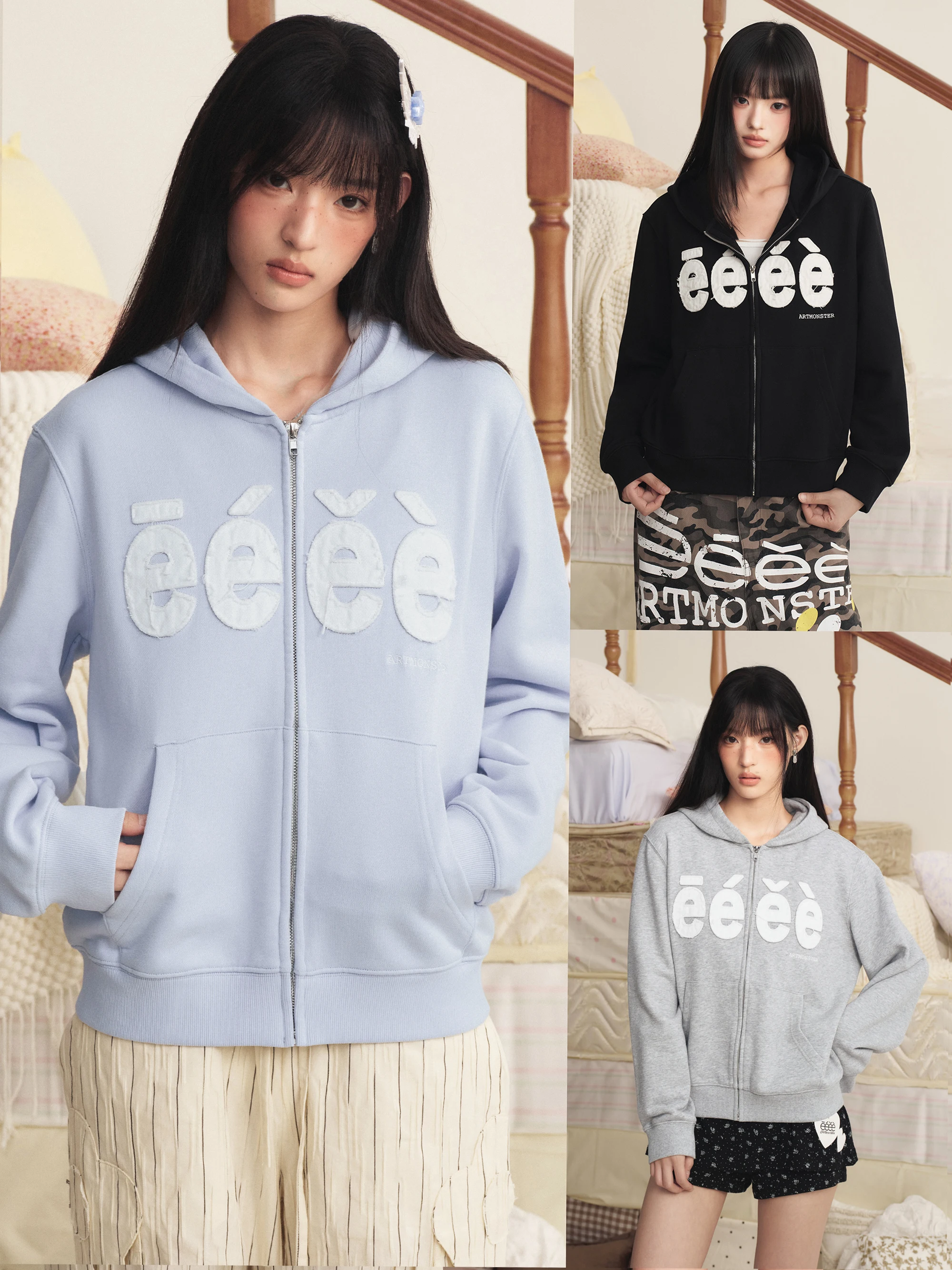 Street Style Oversized Hoodie Patchwork Letter Print Casual Sweatshirt Men's Autumn Fashion Basic Minimalist Design