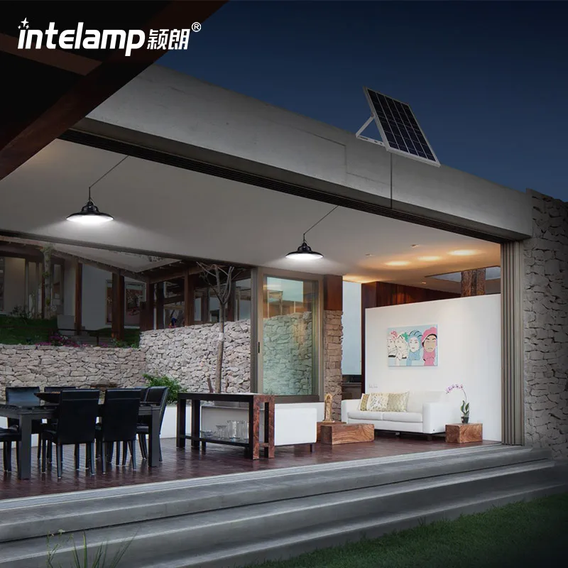 INTELAMP-luz Solar colgante remota, 3 colores de temperatura, IP65, resistente al agua, para sala de almacenamiento Valley