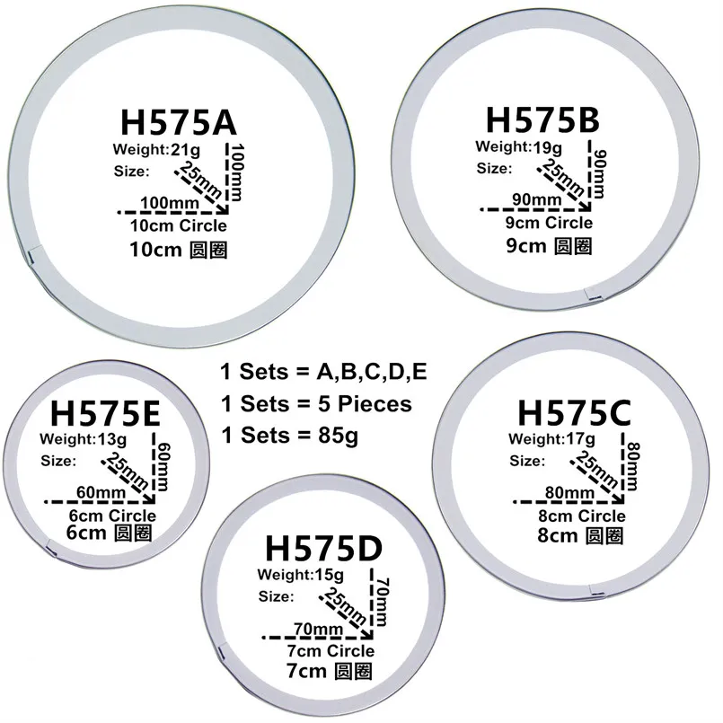 6,7,8,9,10 سنتيمتر أداة تقطيع البسكوت على شكل دائرة ، كعكة البسكويت الحلويات الصحافة ختم المزخرف فطيرة السكر ، قالب الخبز الفولاذ المقاوم للصدأ #4