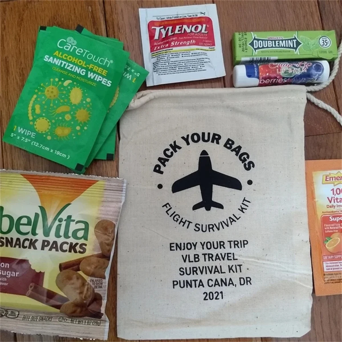 25 PCS Pack Your Bags-Flight Survival Kit-Destination Wedding-Wedding Favor-Bachelorette survival kit-Travel gift-Beach Wedding-