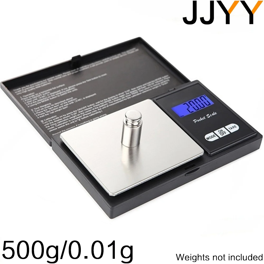 Elektronische digitale Taschen waage 500g/0,01g Präzisions-Mini-Waage Hintergrund beleuchtung
