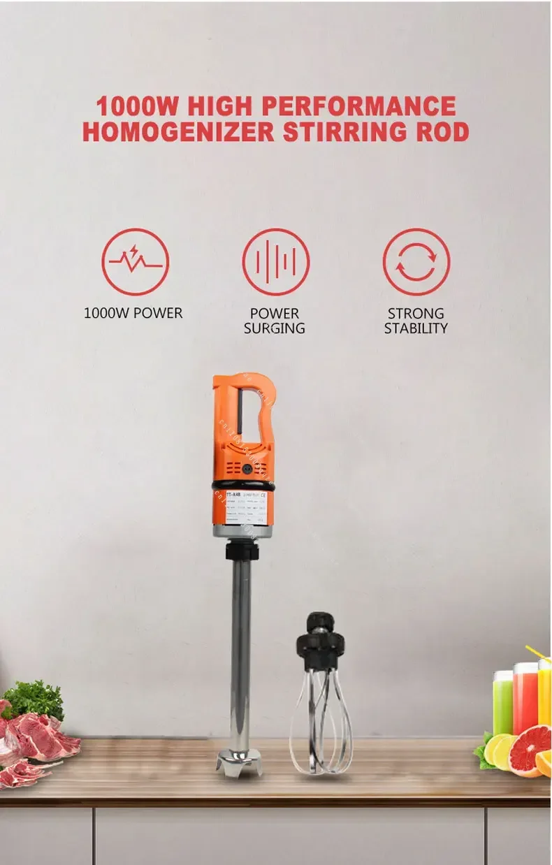 Portable Blender Food Mixer Commercial Ice Cream Stir Bar Mixing Machine Electric Meat Grinder Juicer Stick